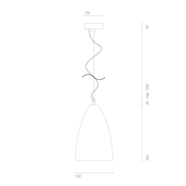 Beton-Hängeleuchte Febe