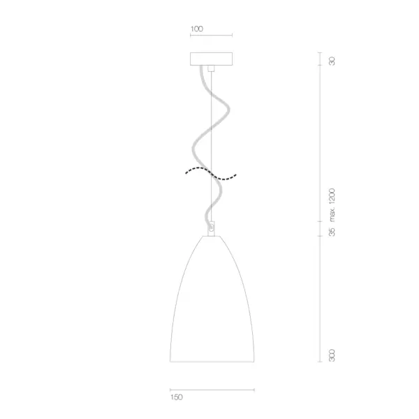 Beton-Hängeleuchte Febe