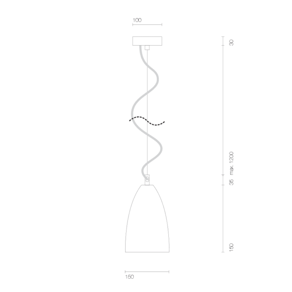 Beton-Hängeleuchte Febe