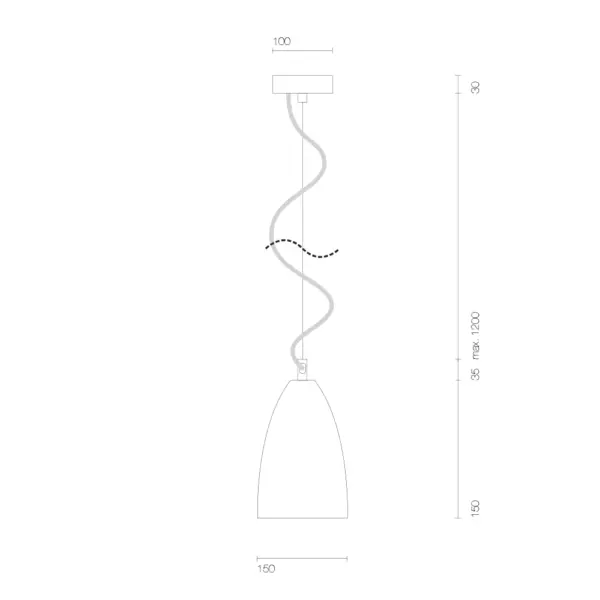Beton-Hängeleuchte Febe