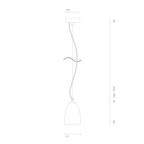 Beton-Hängeleuchte Febe