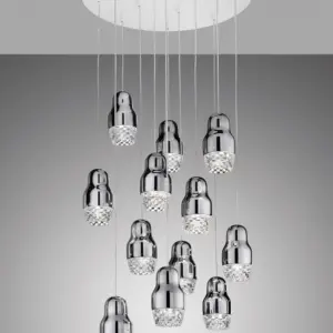 Luxuriöse LED-Hängeleuchte Fedora 12 Axo Light