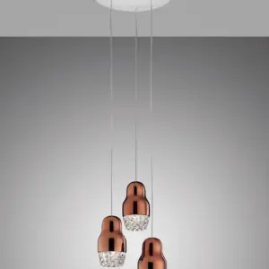 Traumhafte dreiflammige LED-Hängeleuchte Fedora Axo Light – Bild 7