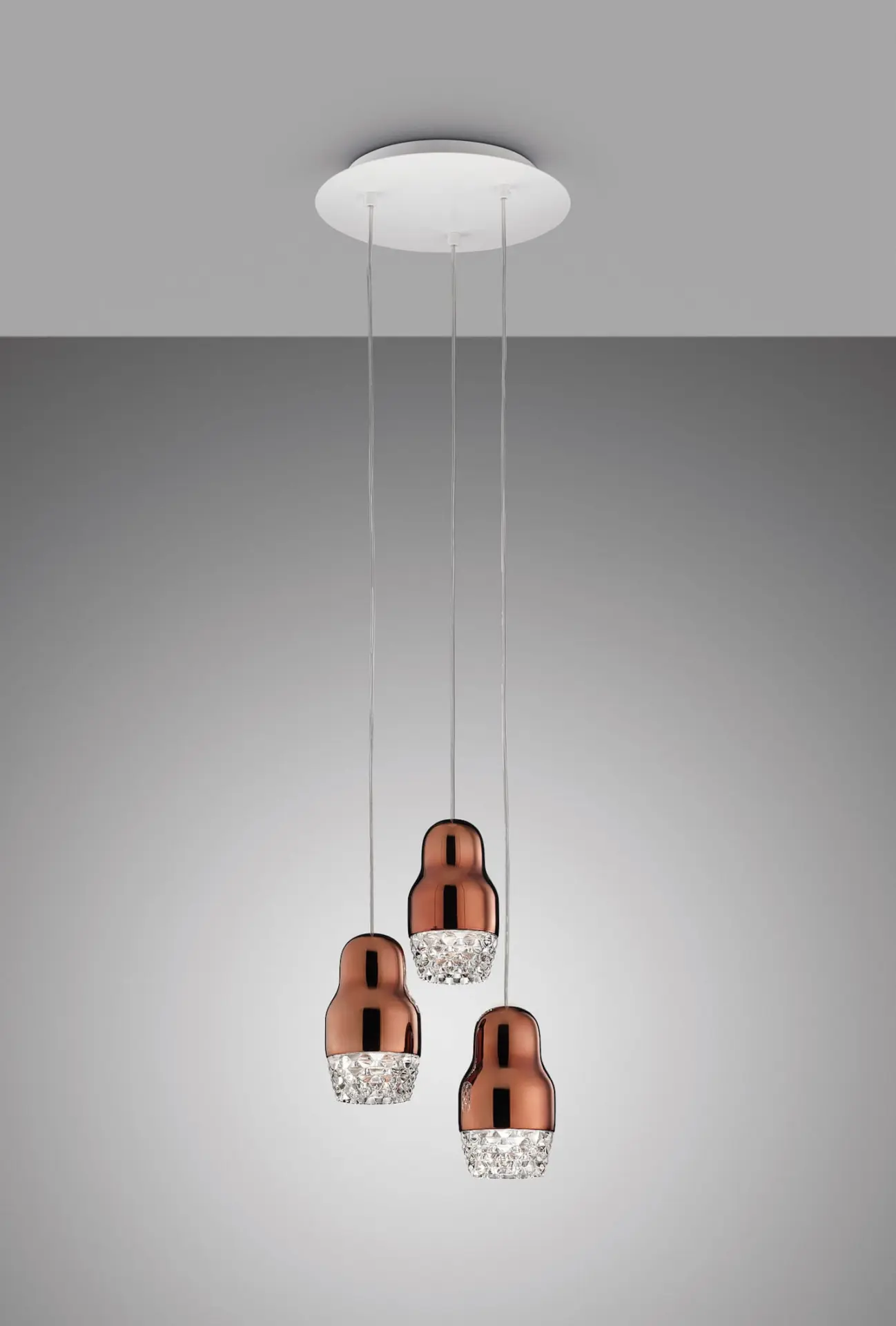 Traumhafte dreiflammige LED-Hängeleuchte Fedora Axo Light – Bild 7