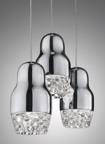 Traumhafte dreiflammige LED-Hängeleuchte Fedora Axo Light
