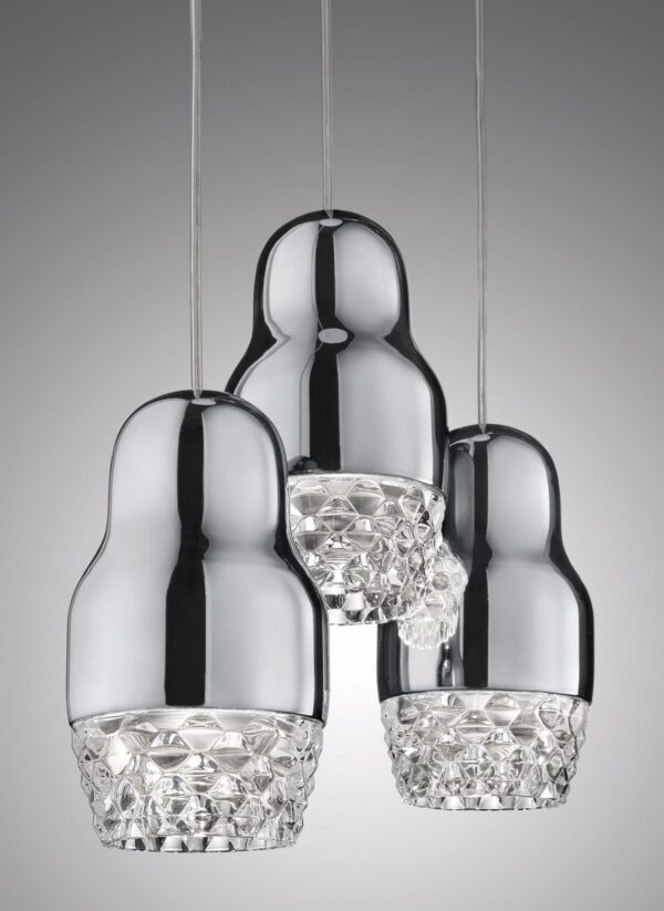 Traumhafte dreiflammige LED-Hängeleuchte Fedora Axo Light