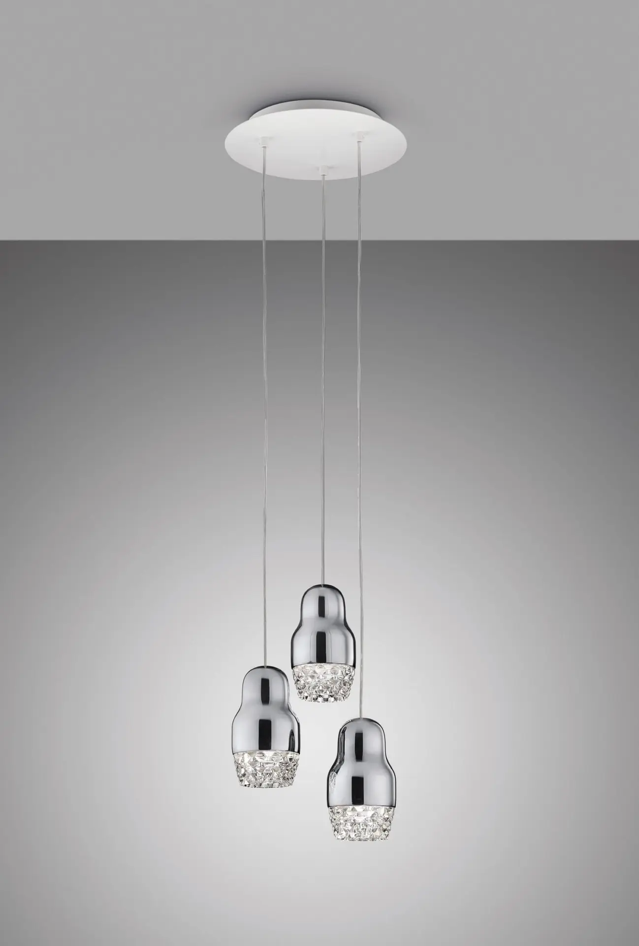 Traumhafte dreiflammige LED-Hängeleuchte Fedora Axo Light – Bild 2