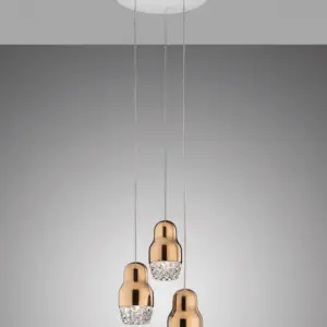 Traumhafte dreiflammige LED-Hängeleuchte Fedora Axo Light – Bild 4