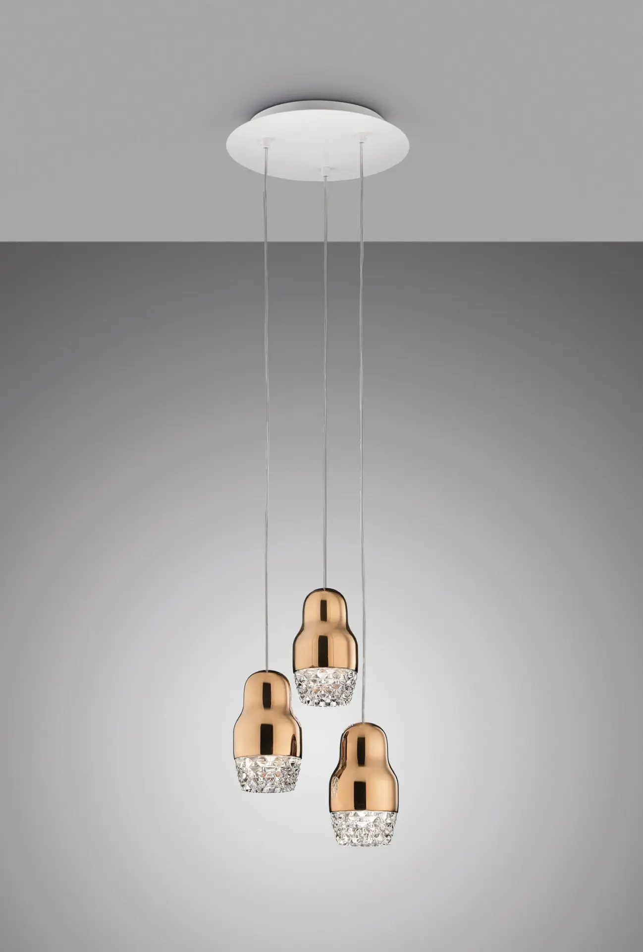 Traumhafte dreiflammige LED-Hängeleuchte Fedora Axo Light – Bild 4