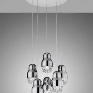Luxuriöse sechsflammige LED-Hängeleuchte Fedora Axo Light – Bild 2