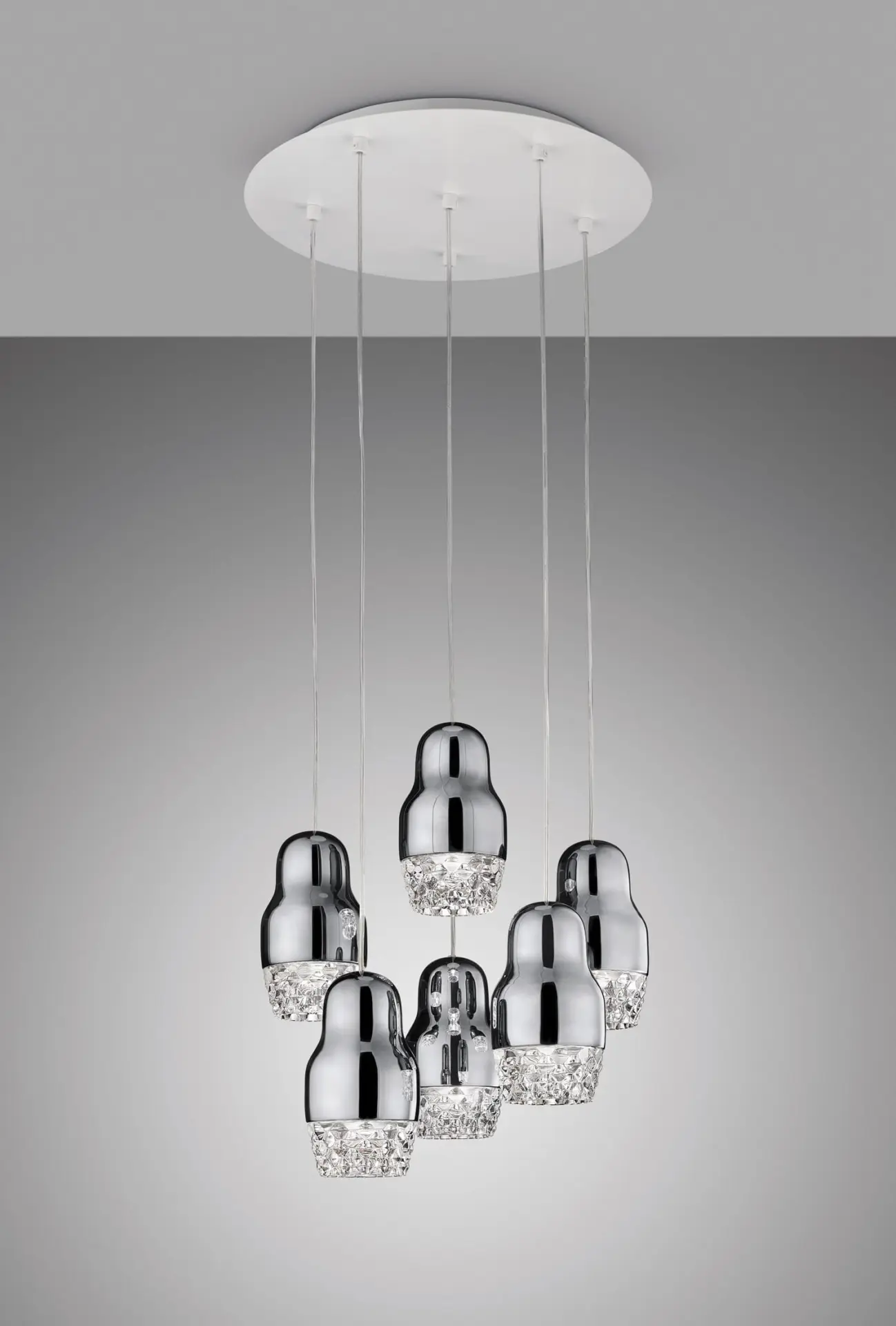 Luxuriöse sechsflammige LED-Hängeleuchte Fedora Axo Light – Bild 2