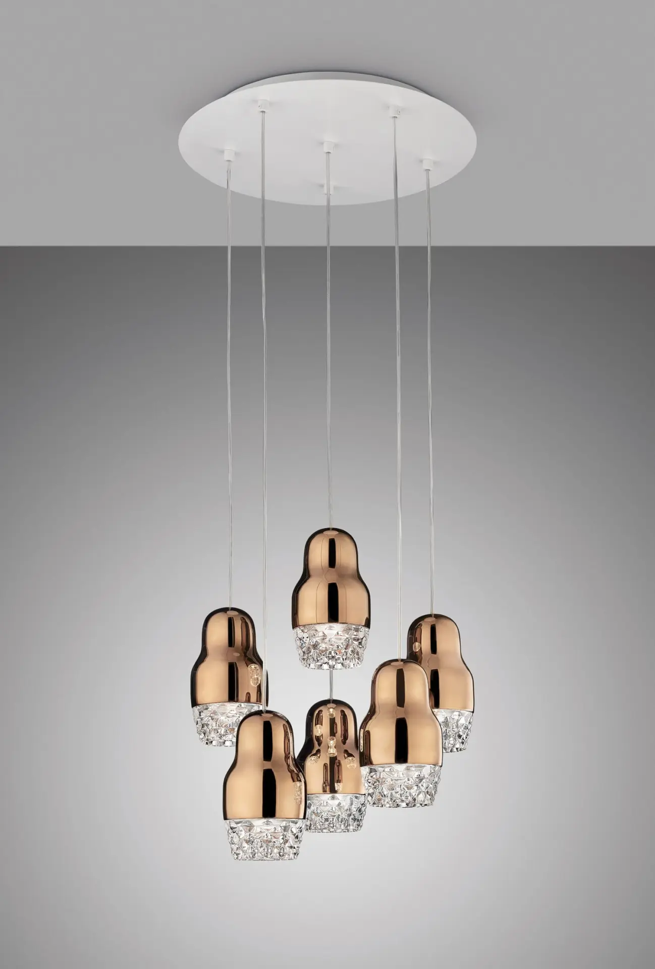 Luxuriöse sechsflammige LED-Hängeleuchte Fedora Axo Light – Bild 1