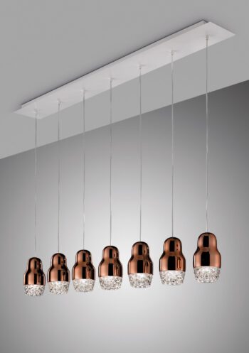 Siebenflammige Designer-LED-Hängeleuchte Fedora Axo Light