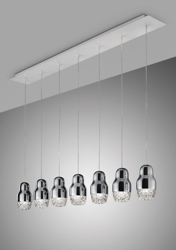 Siebenflammige Designer-LED-Hängeleuchte Fedora Axo Light