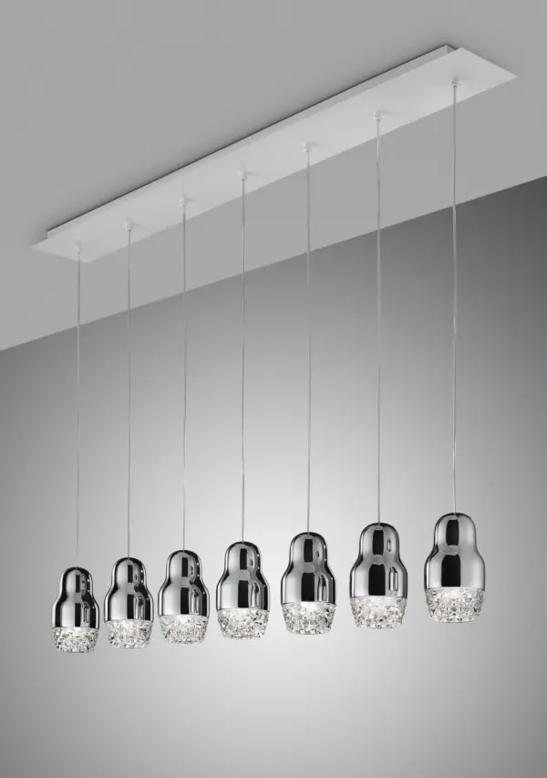 Siebenflammige Designer-LED-Hängeleuchte Fedora Axo Light
