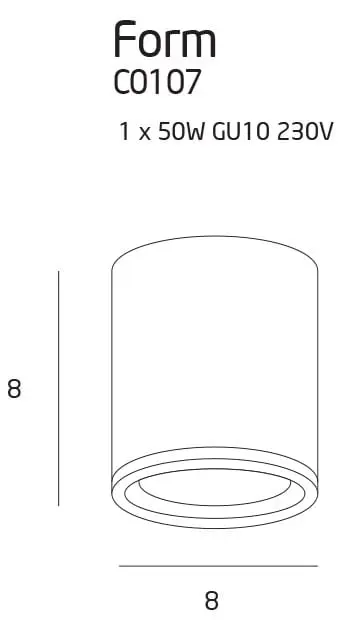 Außendeckenstrahler FORM IP65