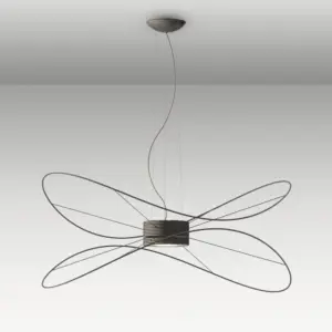 Traumhafte LED-Hängeleuchte Hoops Schwarz Axo Light