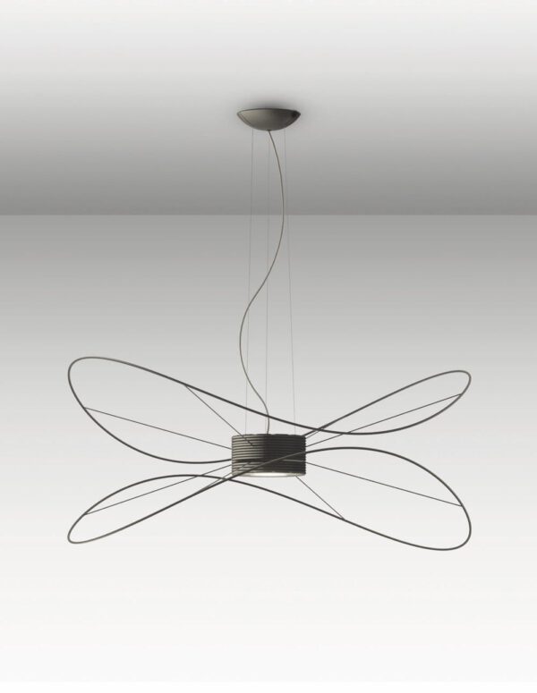 Traumhafte LED-Hängeleuchte Hoops Schwarz Axo Light