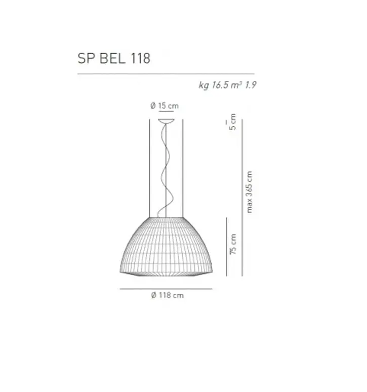 Designer-Hängeleuchte Bell ø 118 cm Axo Light – Bild 14