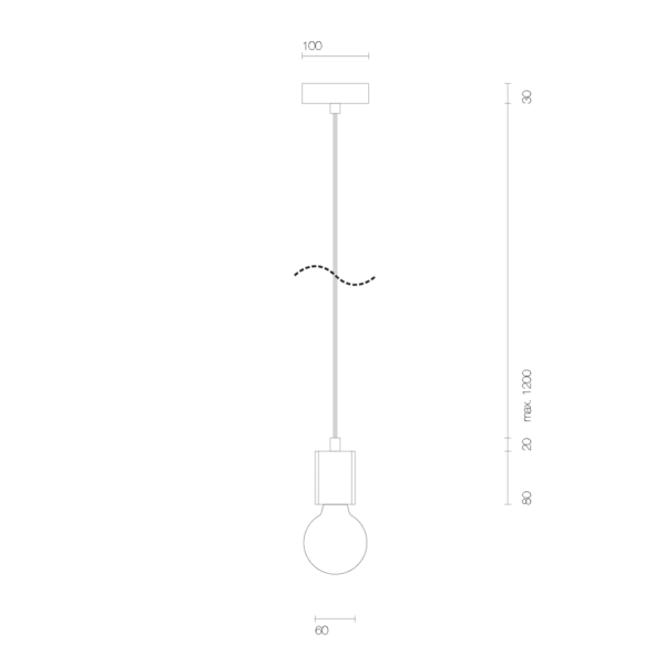 Beton-Hängeleuchte Kalla Quadro
