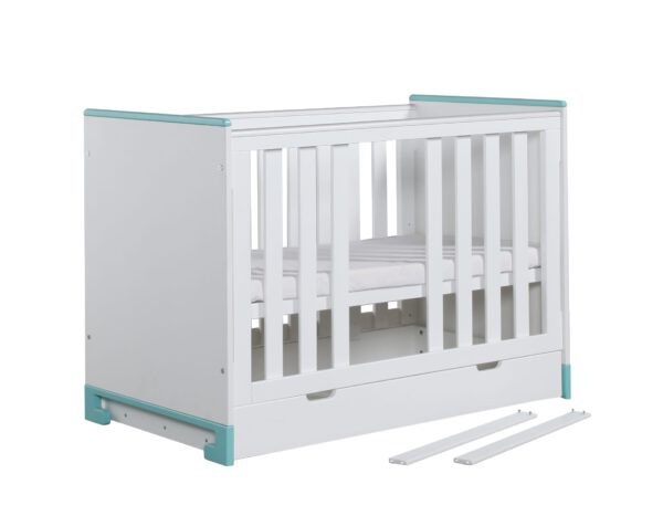 Babybett TOTO 120x60 cm Rosa oder Türkis