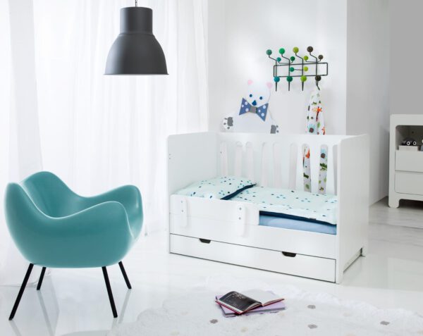 Umbauseitenteil mit Rausfallschutz für Kinderbetten Moon/Basic