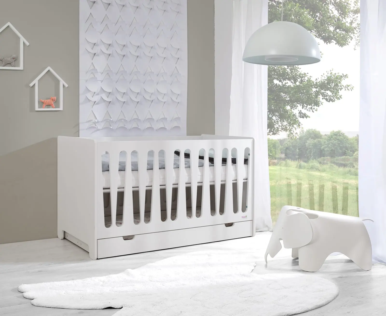 Babybett Kinderbett Juniorbett  Moon 140x70 cm – Bild 1