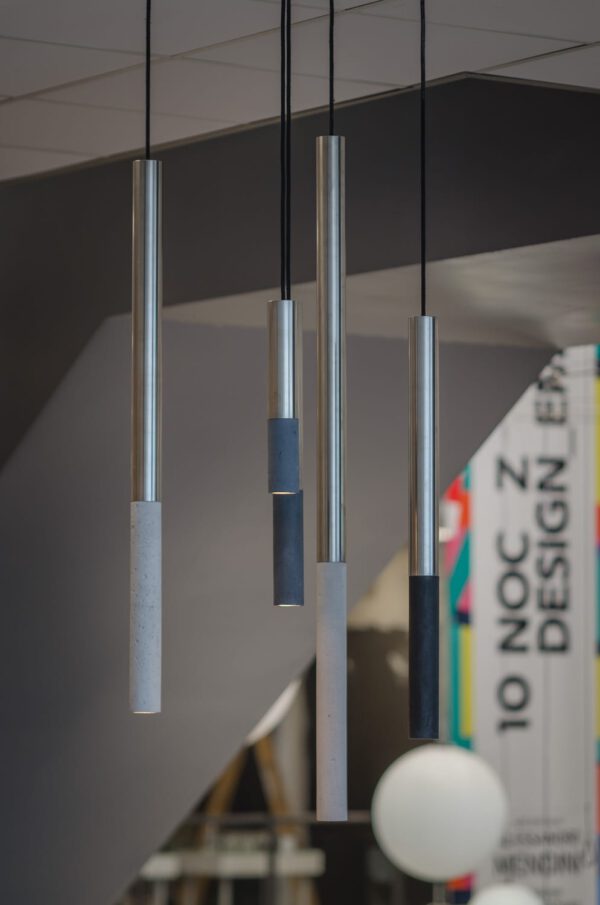 Beton-Hängeleuchte-LED Kalla Inox Neu