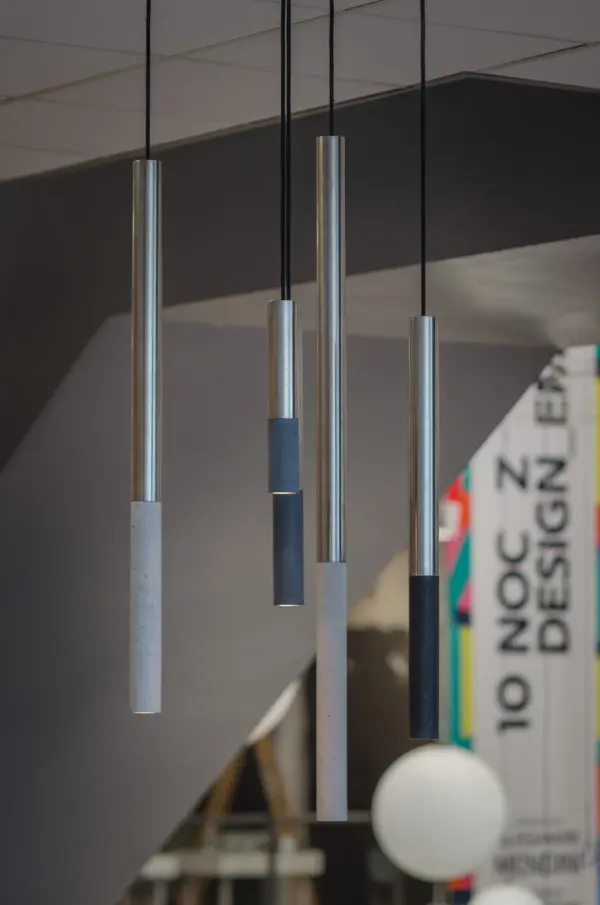 Beton-Hängeleuchte-LED Kalla Inox Neu
