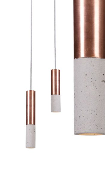 Beton-Hängeleuchte-LED Kalla Inox