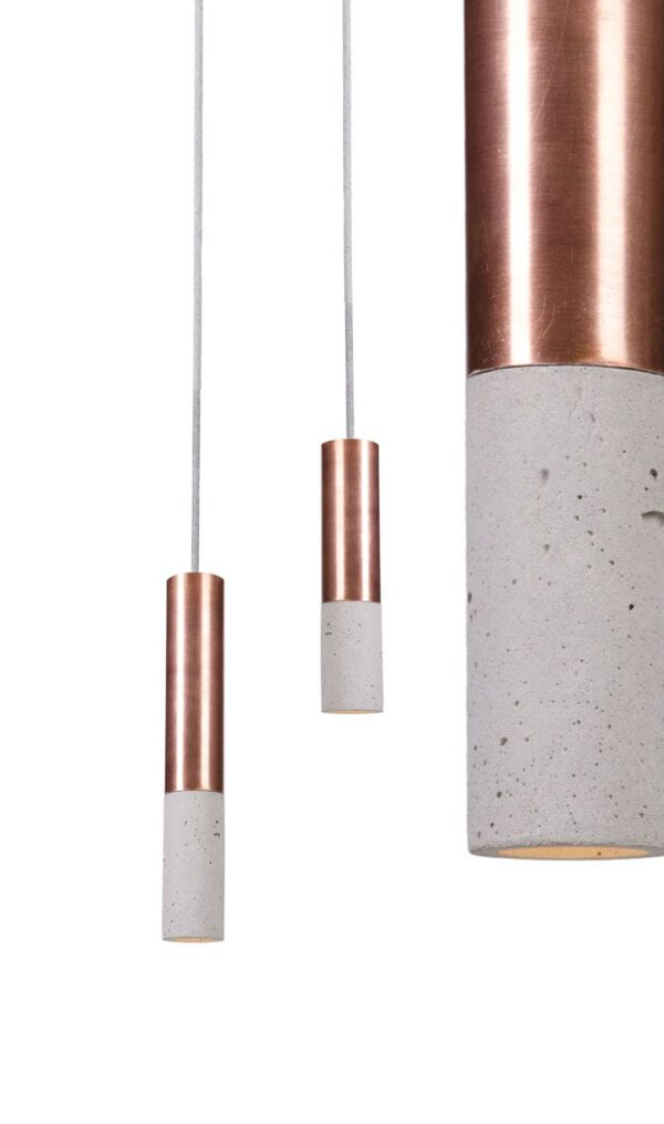 Beton-Hängeleuchte-LED Kalla Inox