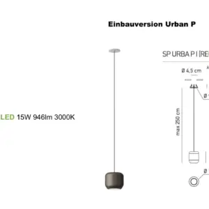 Geometrische Led-Hängeleuchte Urban P Aufbau-oder Einbauversion Axo Light – Bild 8
