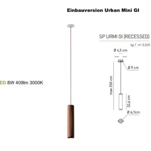 Geometrische LED-Hängeleuchte Urban Mini G Aufbau-oder Einbauversion Axo Light – Bild 7
