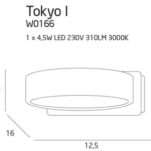 Runde LED-Wandleuchte Tokyo – Bild 4