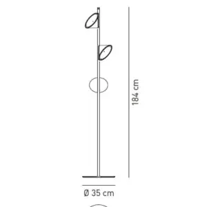 Stilvolle dreiflammige LED-Stehleuchte Orchid Axolight – Bild 23