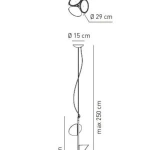 Stilvolle dreiflammige LED-Hängeleuchte Orchid Axo Light – Bild 7
