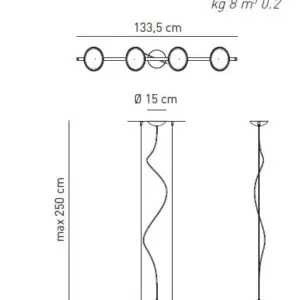 Extravagante vierflammige LED-Hängeleuchte Orchid Axo Light – Bild 13