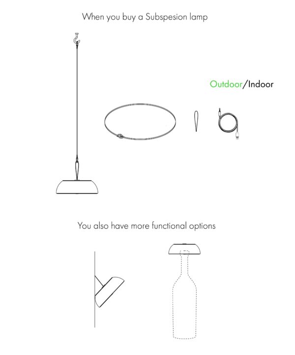 Designer-Hängelampe Float Axo Light mit USB IP55