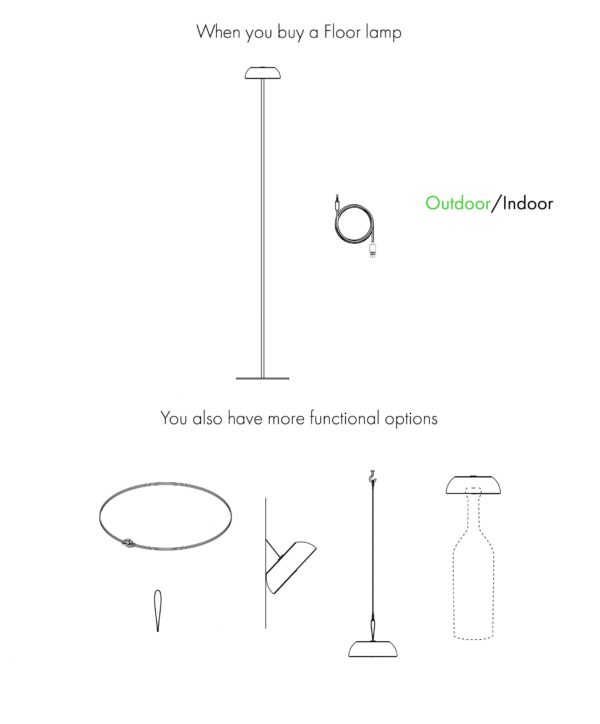 Designer-Stehlampe Float Axo Light mit USB IP55