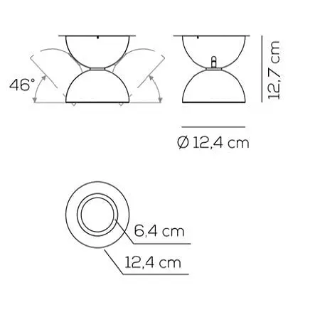 LED Designer-Wandleuchte/Deckenleuchte DoDot 15° Axo Light
