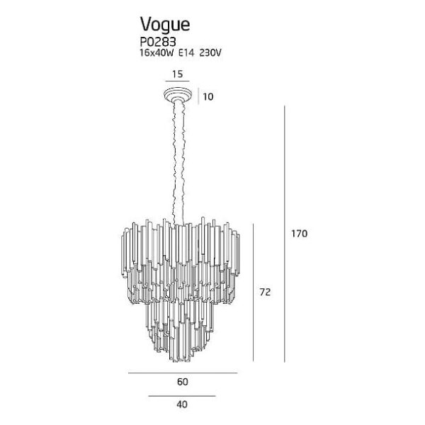 Luxuriöser Kronleuchter Vogue