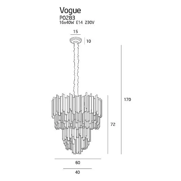 Luxuriöser Kronleuchter Vogue – Bild 4