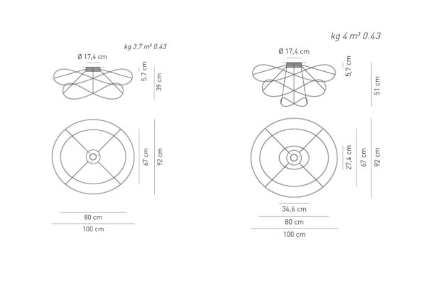 Design LED-Deckenleuchte Hoops Weiß Axo Light