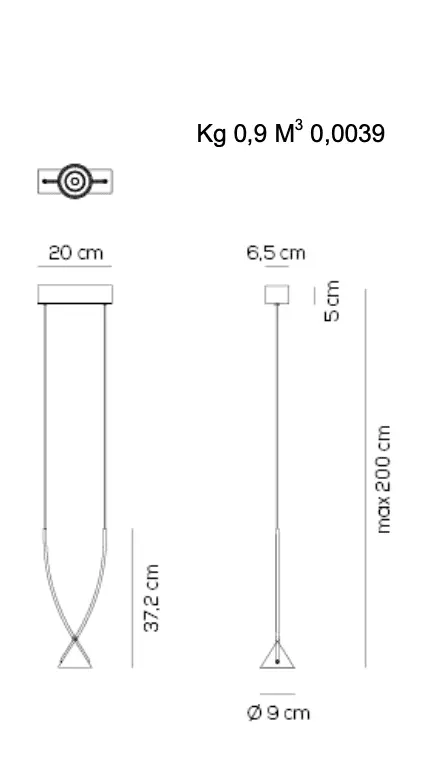 Schöne LED-Hängeleuchte Jewel Axo Light Recyceltes Material