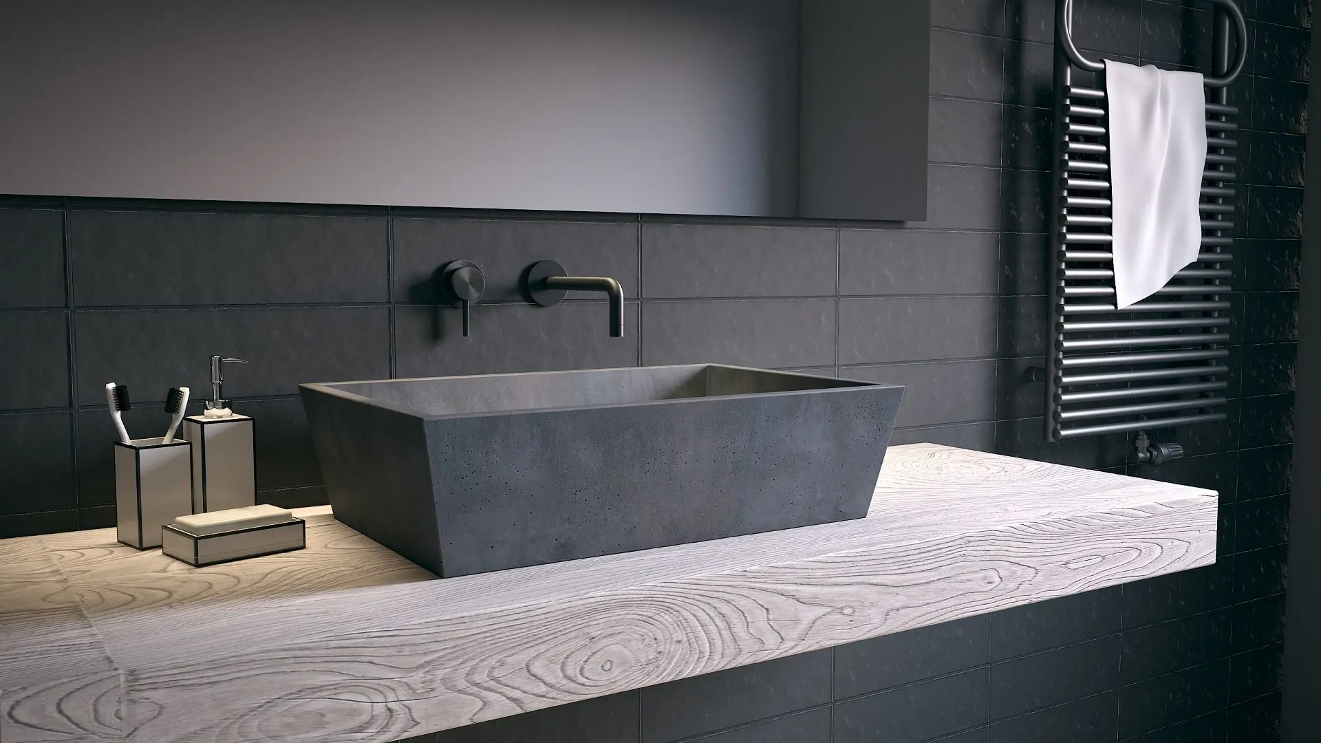Betonwaschbecken Conicis 60 – Bild 6