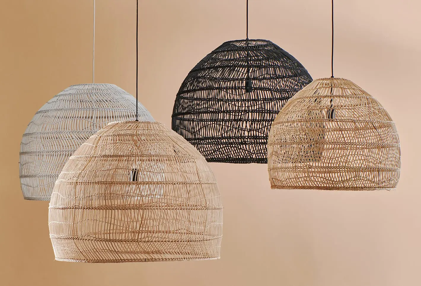 Stylische Hängeleuchte Ball L Weiß HKliving – Bild 4