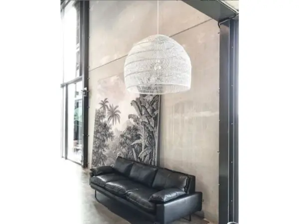 Stylische Hängeleuchte Ball L Weiß HKliving