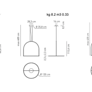 Einzigartige LED Hängeleuchte U-light Axo Light – Bild 20