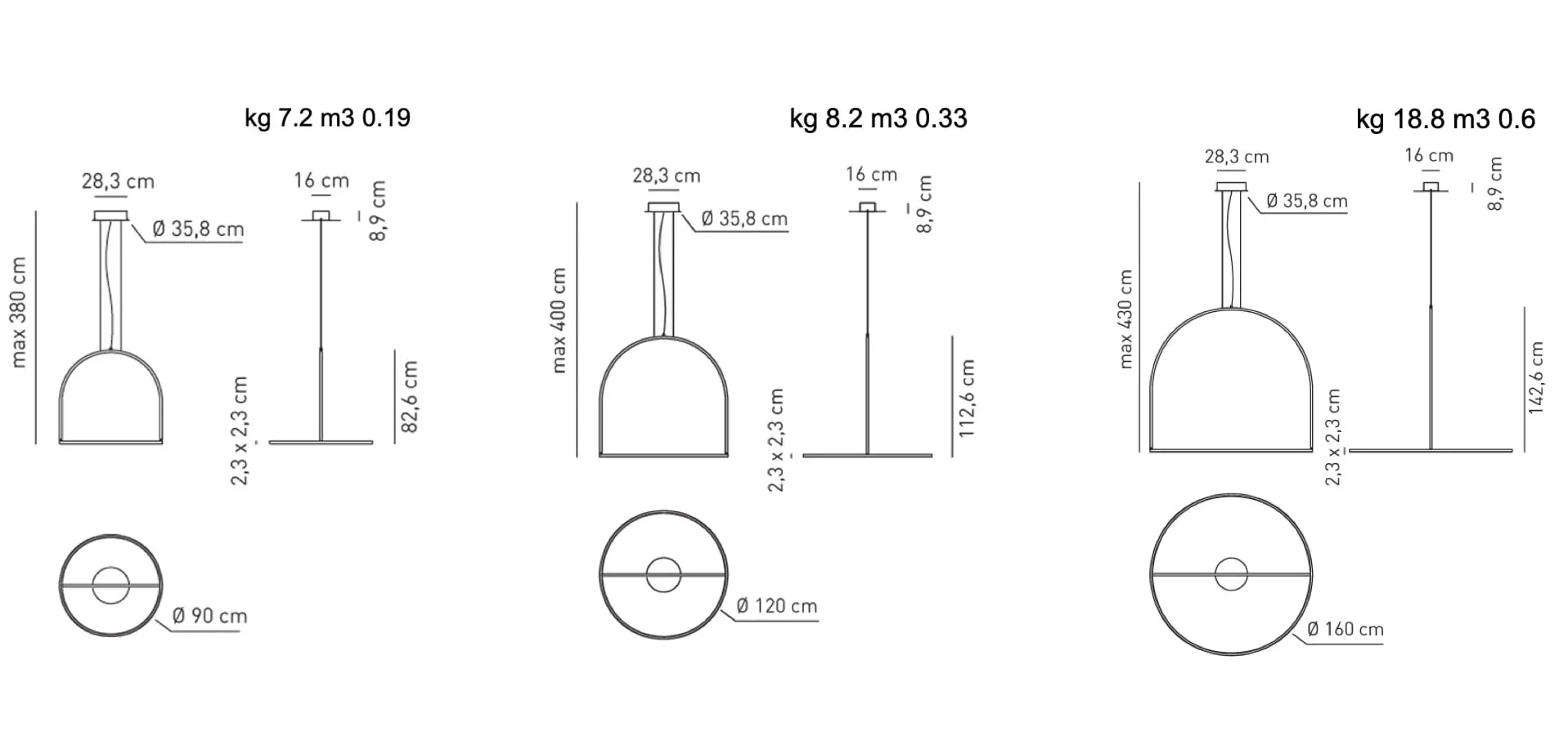 Einzigartige LED Hängeleuchte U-light Axo Light – Bild 20