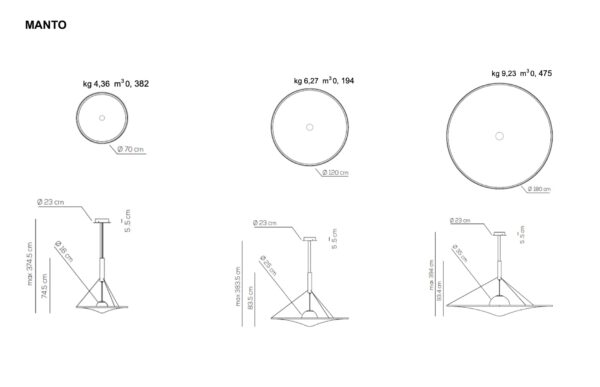 Einzigartige Design LED Hängeleuchte Manto Axo Light